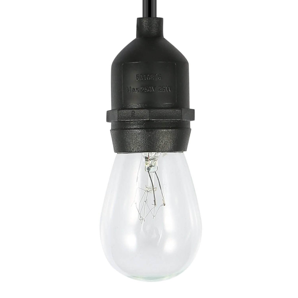 48ft Outdoor String Light Waterproof Patio String Lights Bulbs