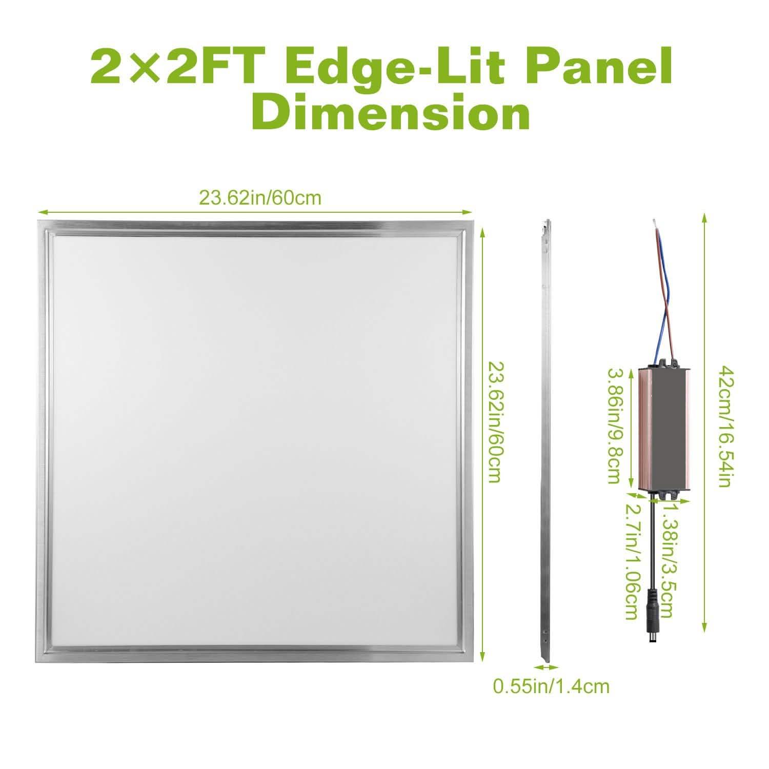 Dalle LED 48W 2×2 pieds 3200LM