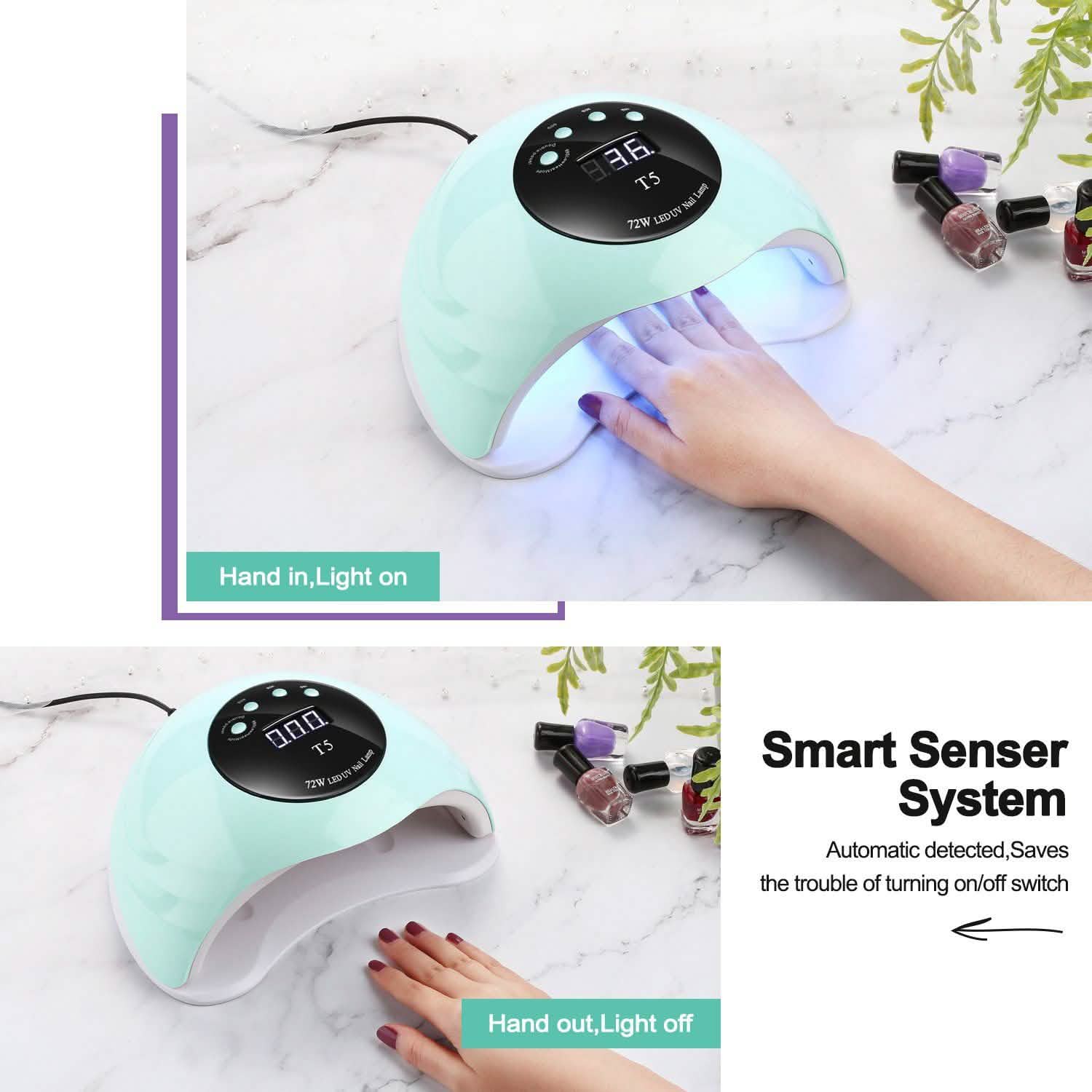 48W UV LED Gel Nail Lamp with 4 Timer