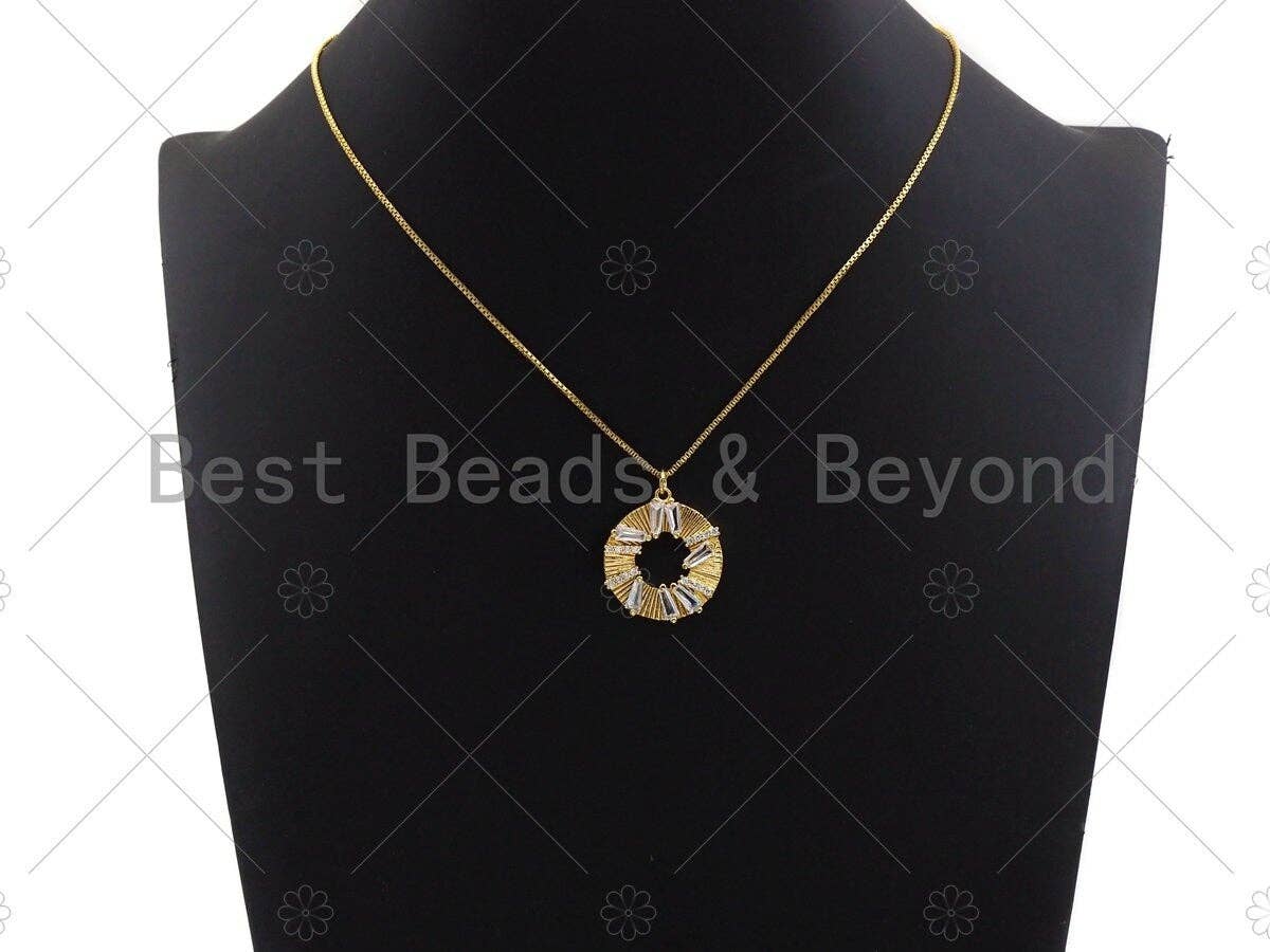 Gold Donghnut Charm/Pendant, Dainty Circular Ring Charms, Gold Charm, Gold Pendant, Necklace Charms, 23x26mm, Sku#LK100