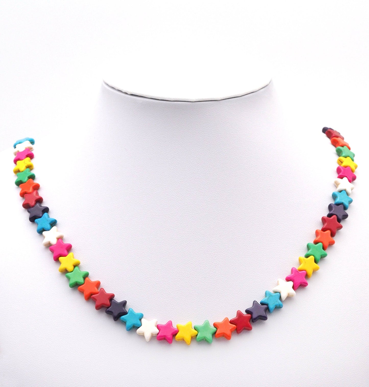 12mm Multicolor Howlite Smooth Star Beads, Sku#U1444