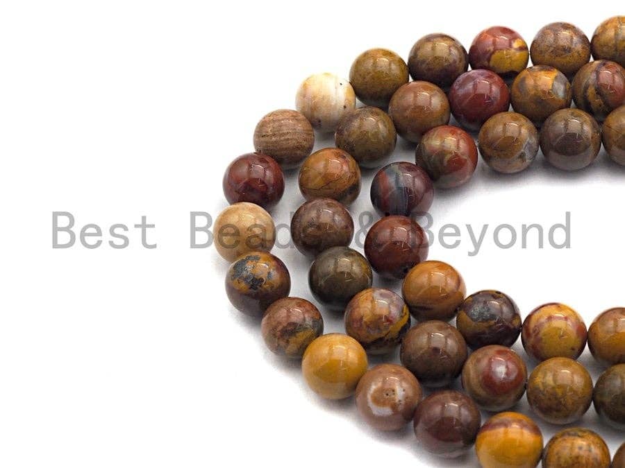 Natural Red Yellow Agate beads, Round Smooth 6mm/8mm/10mm/12mm, Natural Agate Beads, sku#U475