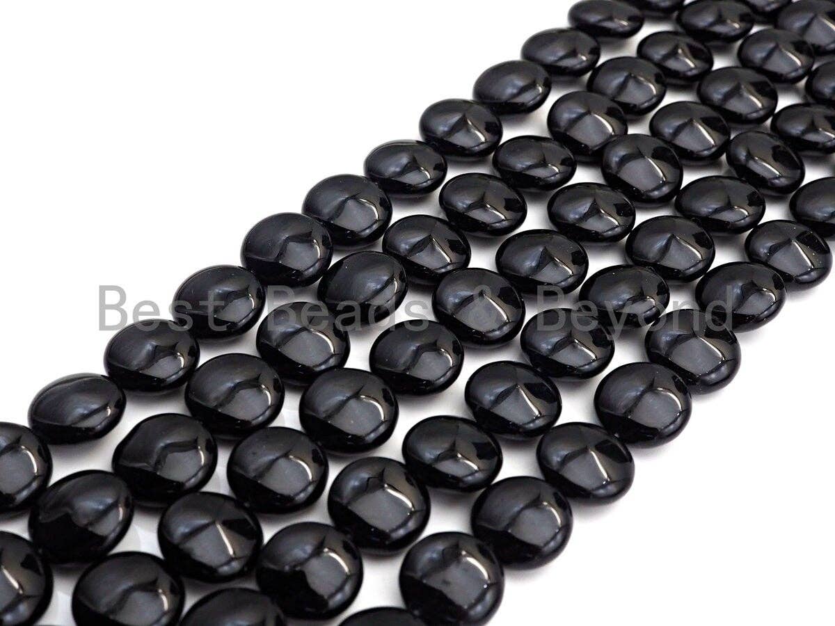 High Quality Natural Onyx Button Coin Shape Beads, 8mm/10mm/12mm/14mm/16mm/18mm Onyx Beads, 15.5 Full Strand, sku# Q39