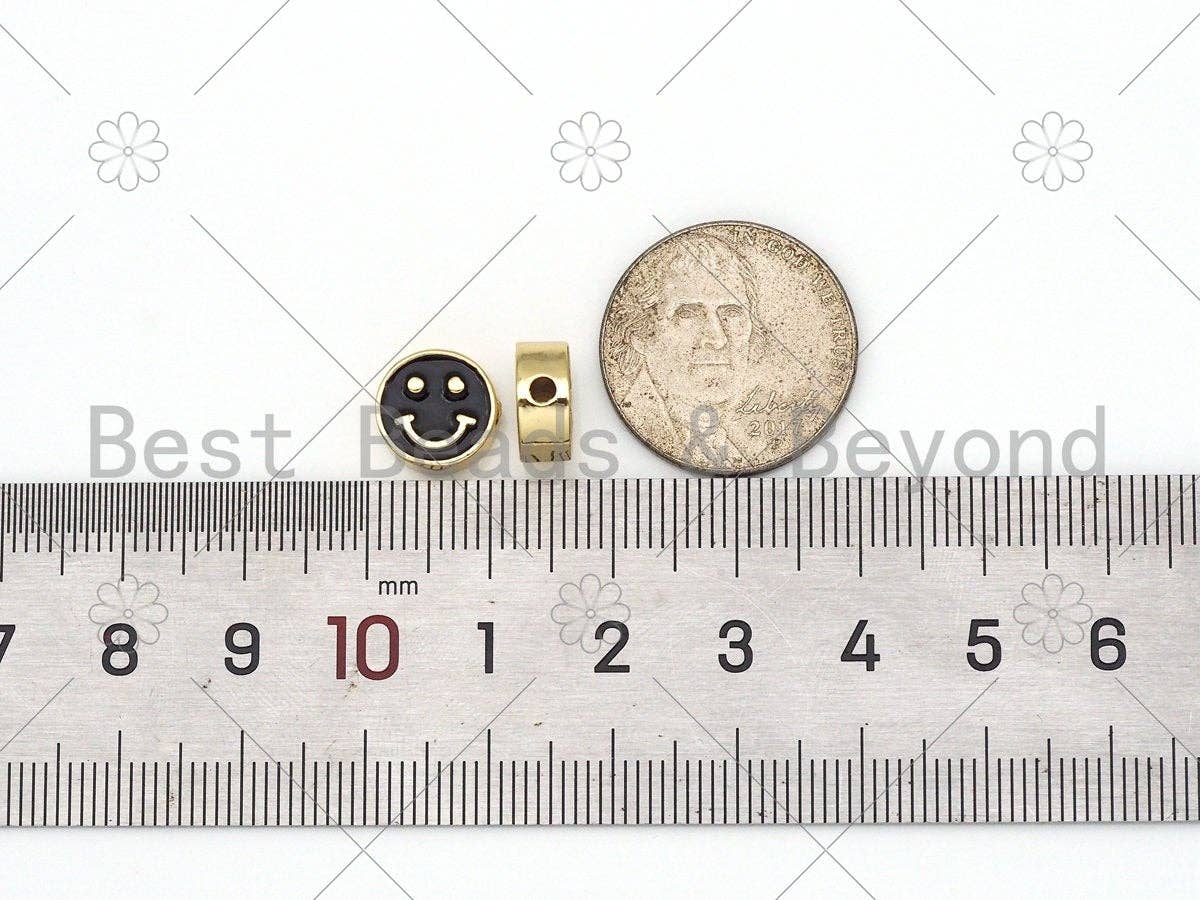 Double Sides Colorful Smiley Face Coin Spacer Beads, sku#N58