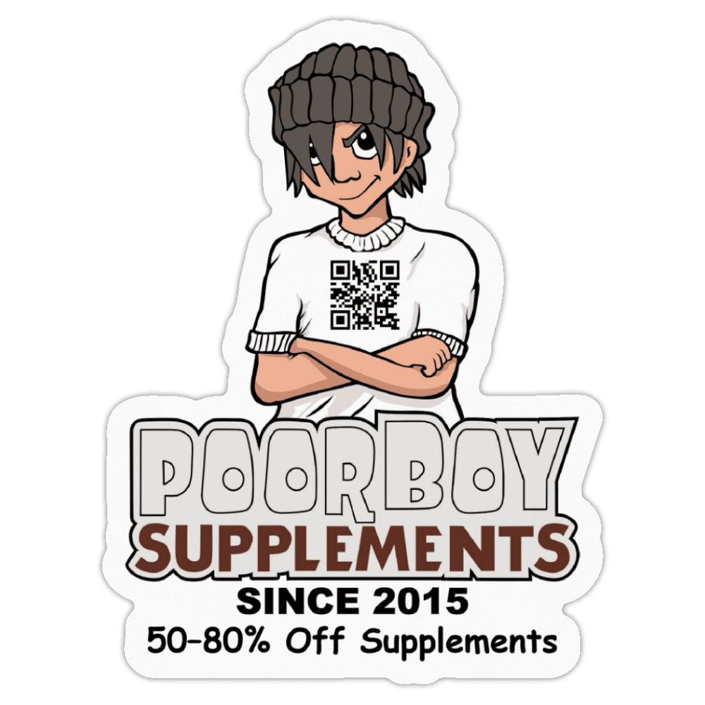 Free 4" Square PoorBoySupplements.com Custom Die Cut Roll Label (Limit One)