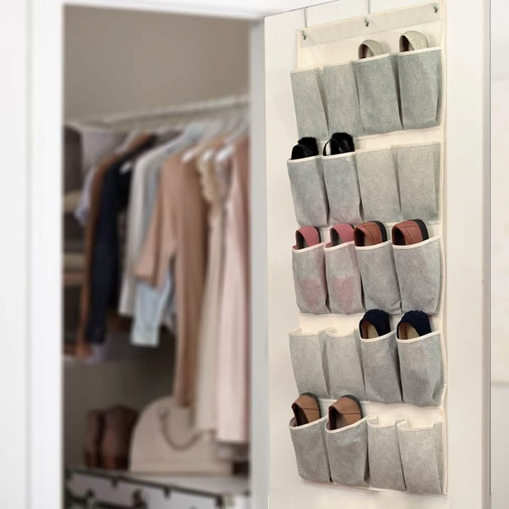 Organisateur de chaussures suspendu à 20 poches