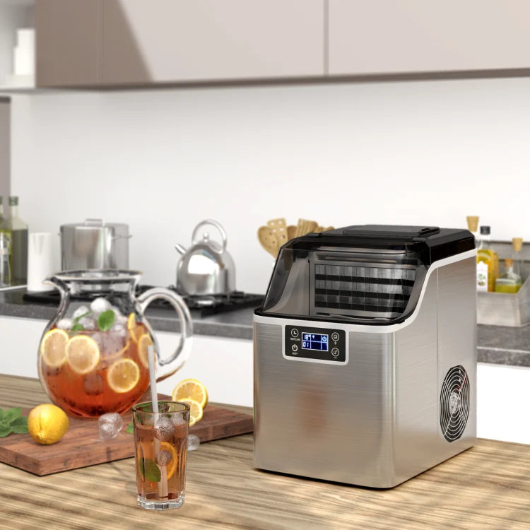 Portable Ice Maker with Scoop & Basket