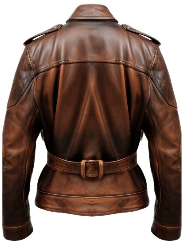 Men’s Military Style Vintage Leather Jacket