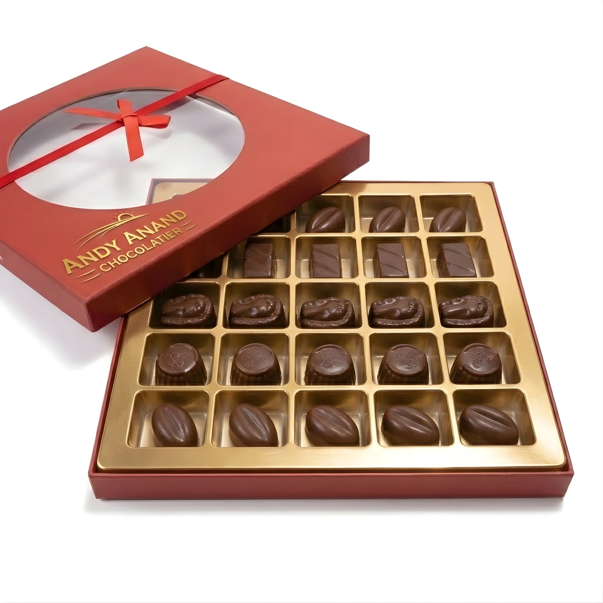 Andy Anand Sugar-Free Vegan Belgian Dark Chocolate Truffles Gift Box, 25 pc – Handmade Gourmet Assorted Flavors, Perfect for Indulgence, Birthday & Holiday