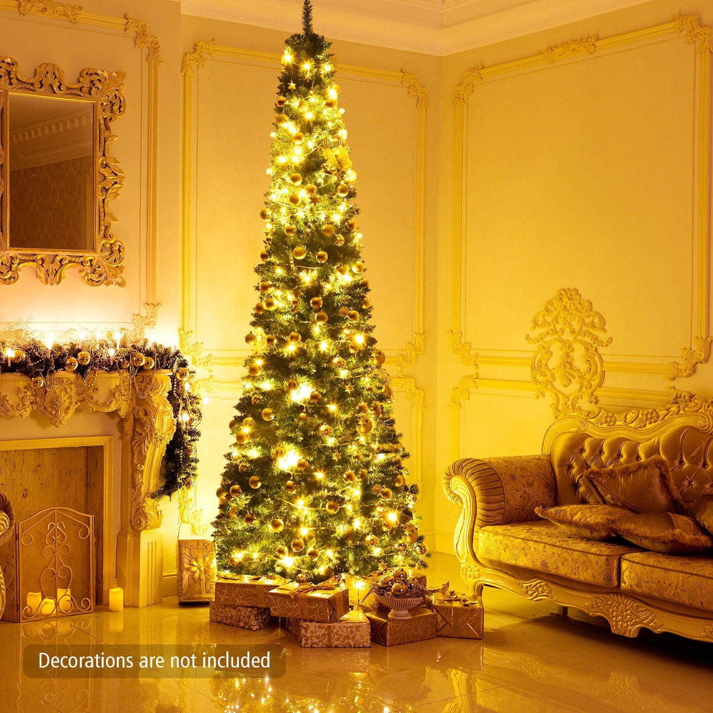 PVC Artificial Slim Pencil Christmas Tree