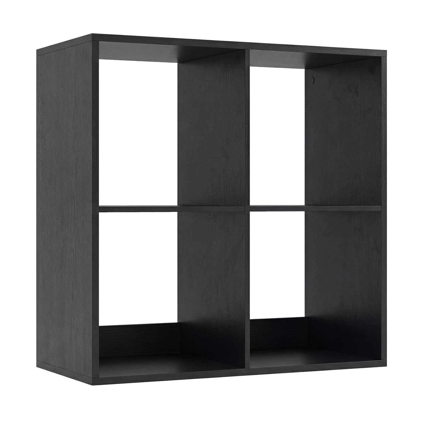 4 Cube Bookshelf with Back Guardrail for Living Room Bedroom