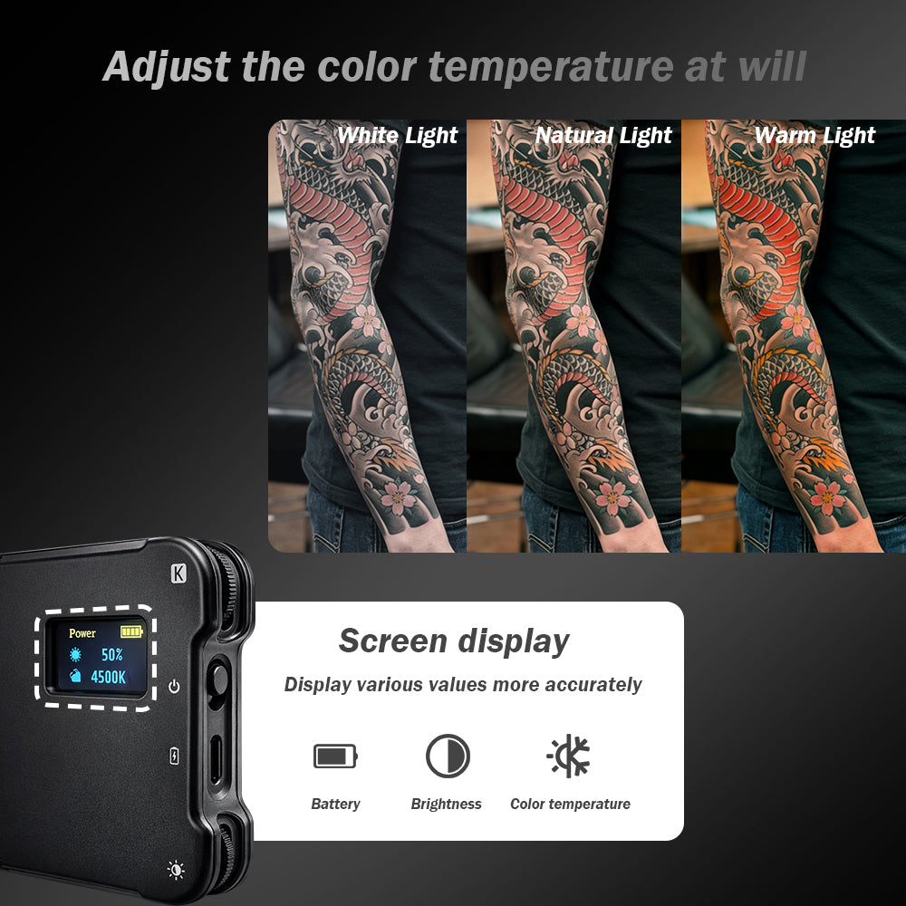Professional Tattoo Photography Anti-2.0 Glare Kit 180 LED Beads（10W）
