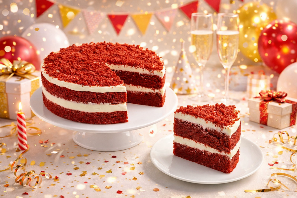 Andy Anand Sugar-Free Red Velvet Cake, 2.4 lb – Belgian Cocoa, Sugar-Free Cream Cheese Frosting, Keto & Diabetic-Friendly Birthday Gift