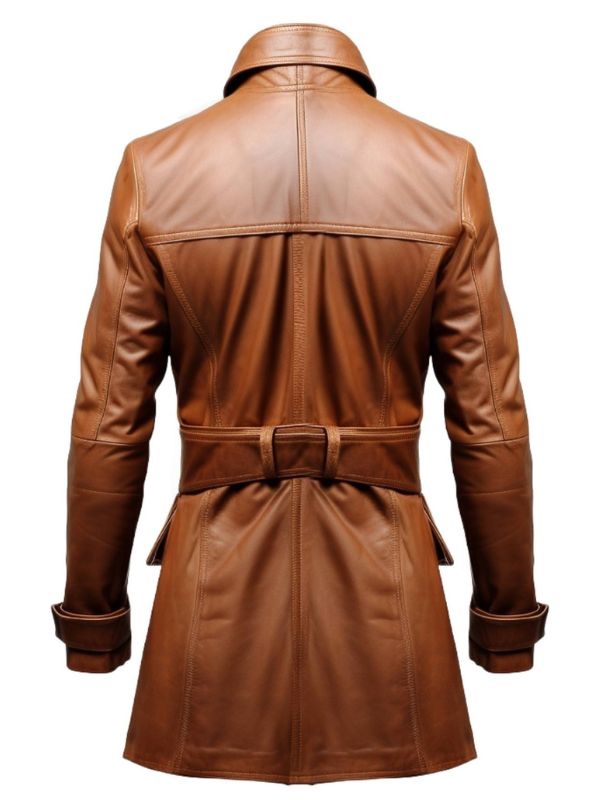 Vintage Brown Women’s Leather Long Coat
