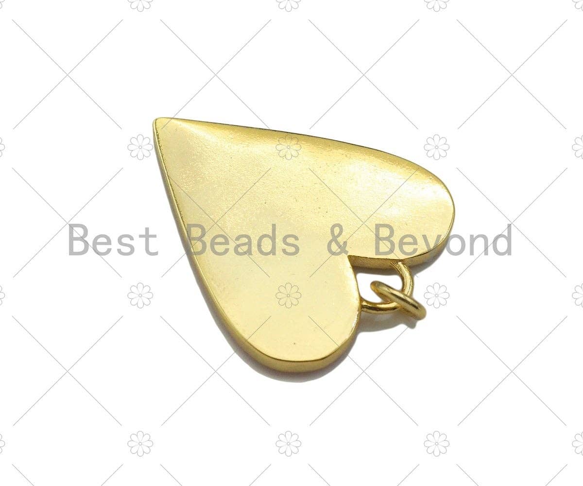 Gold Filled Black White Red Blue Enamel Heart Pendant, SKU#L504