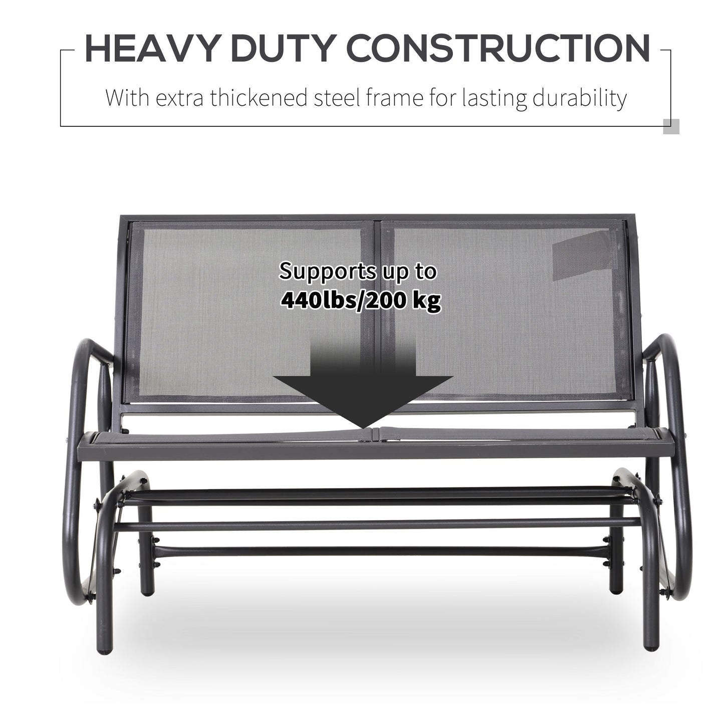 Outsunny 2-Person Outdoor Glider Bench