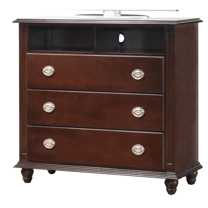 Elegant Cappuccino Media Storage Chest