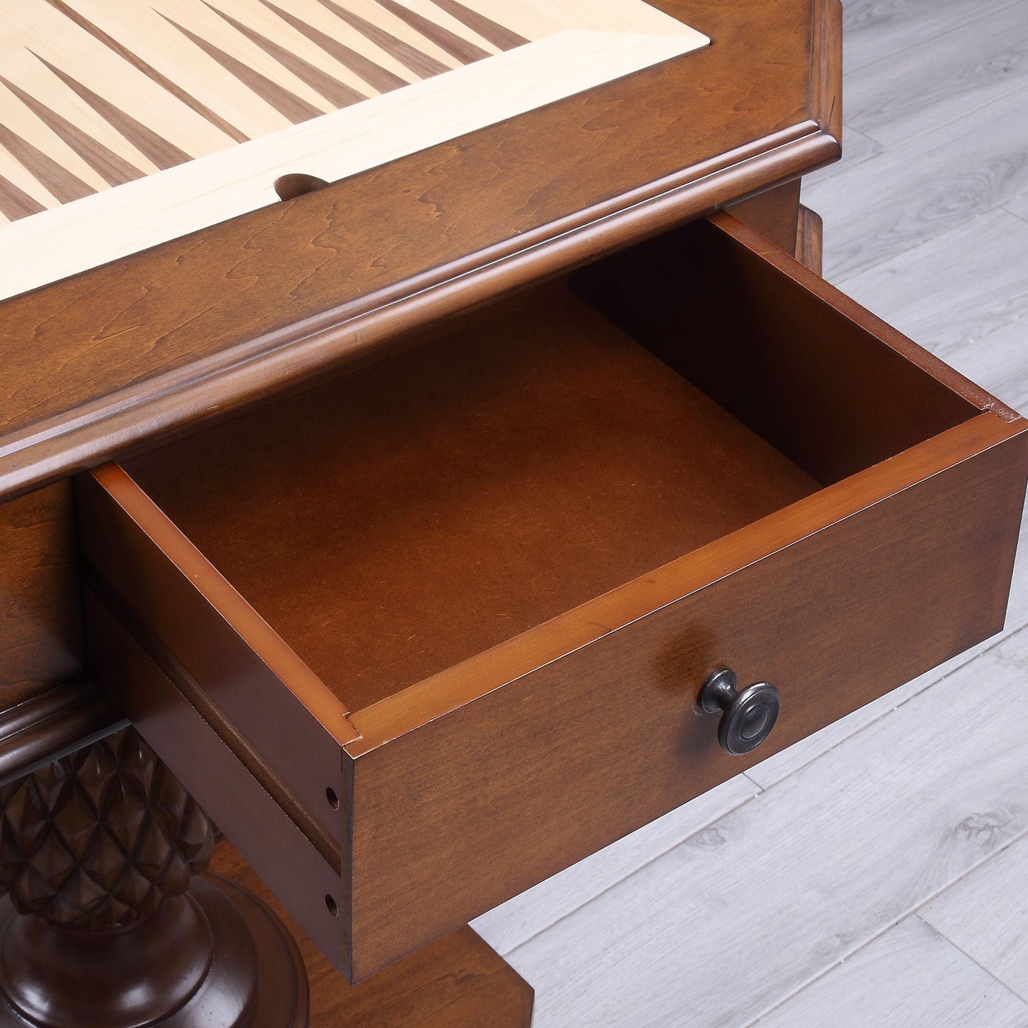 Bishop II Cherry Finish Reversible Chess Checker Game Table