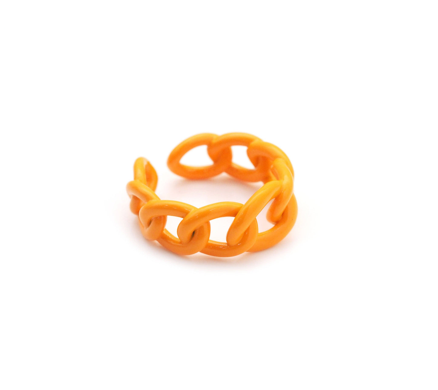 Colorful Enamel Chain Link Ring, Sku#X359