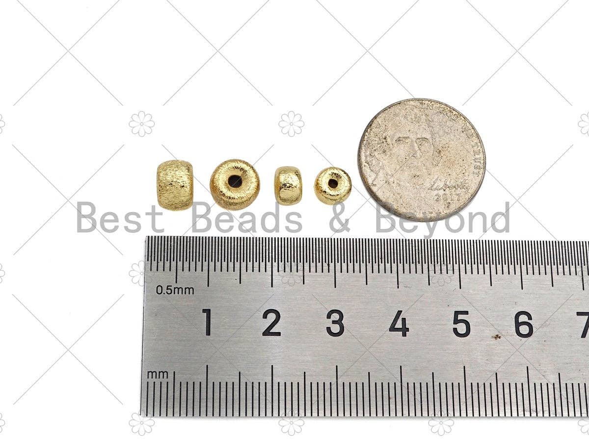 Gold Filled Starburst Rondelle Spacer Beads, 4x6mm/5x8mm 18K Gold Filled Brass Spacer Beads, Pony beads, Sku#C124