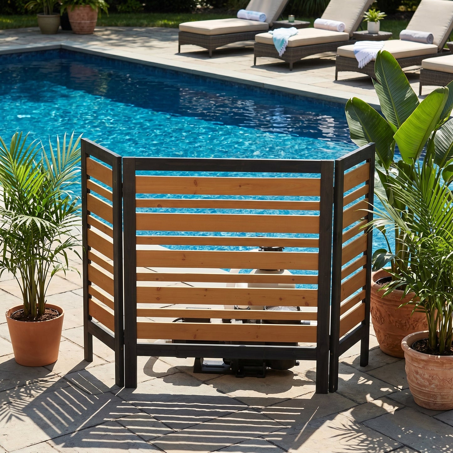 3-Panel Outdoor Air Conditioner Fence Screen