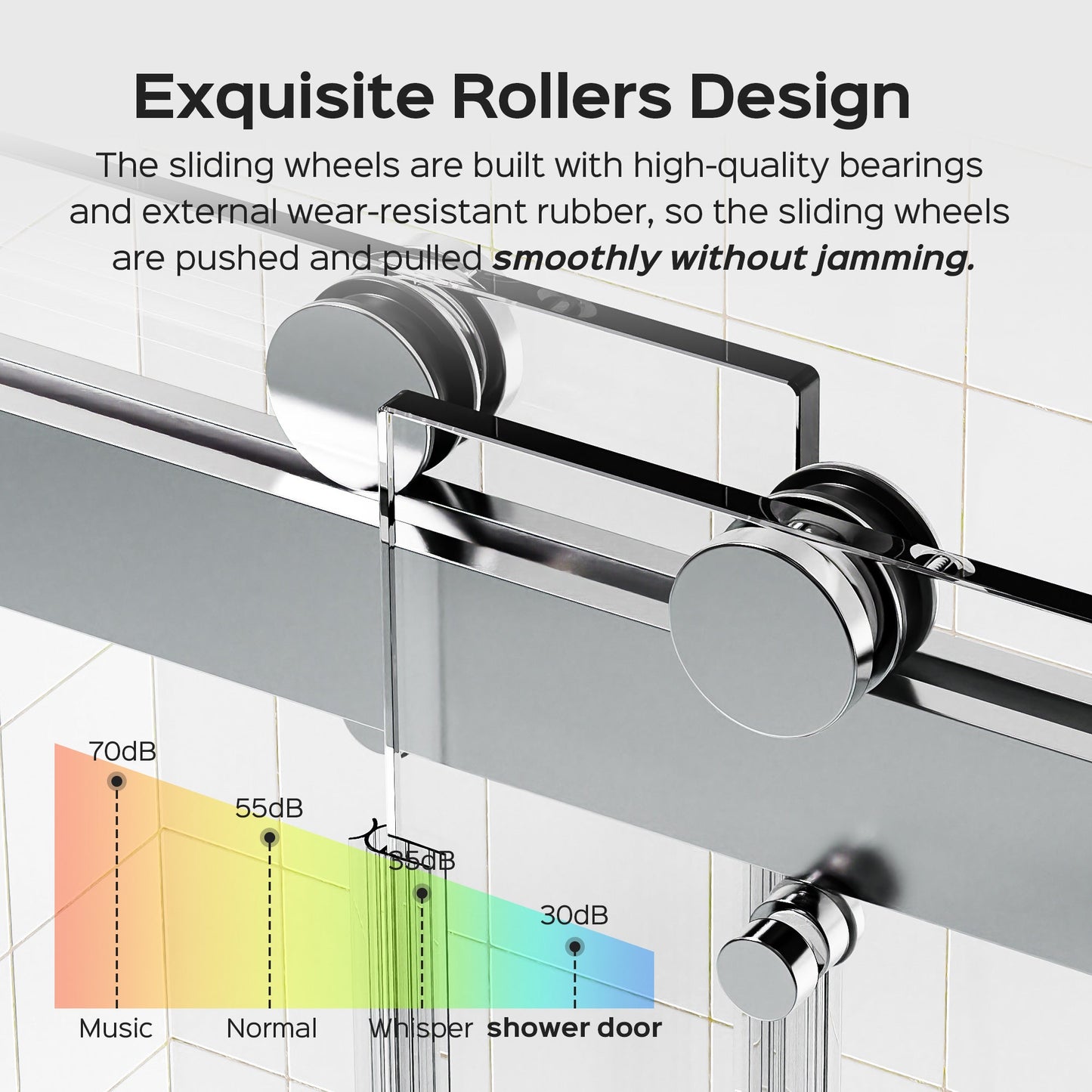 Frameless Double Sliding Shower Door