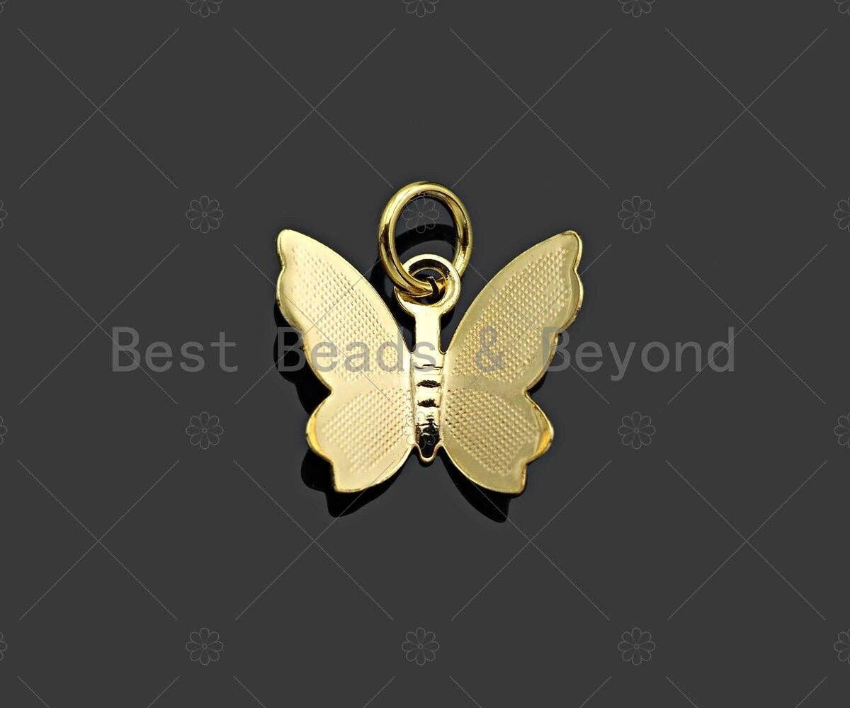Butterfly Shape Pendant/Charm, 14K Gold Filled Butterfly Charm, Necklace Bracelet Charm Pendant,13x11mm,Sku#ZX29