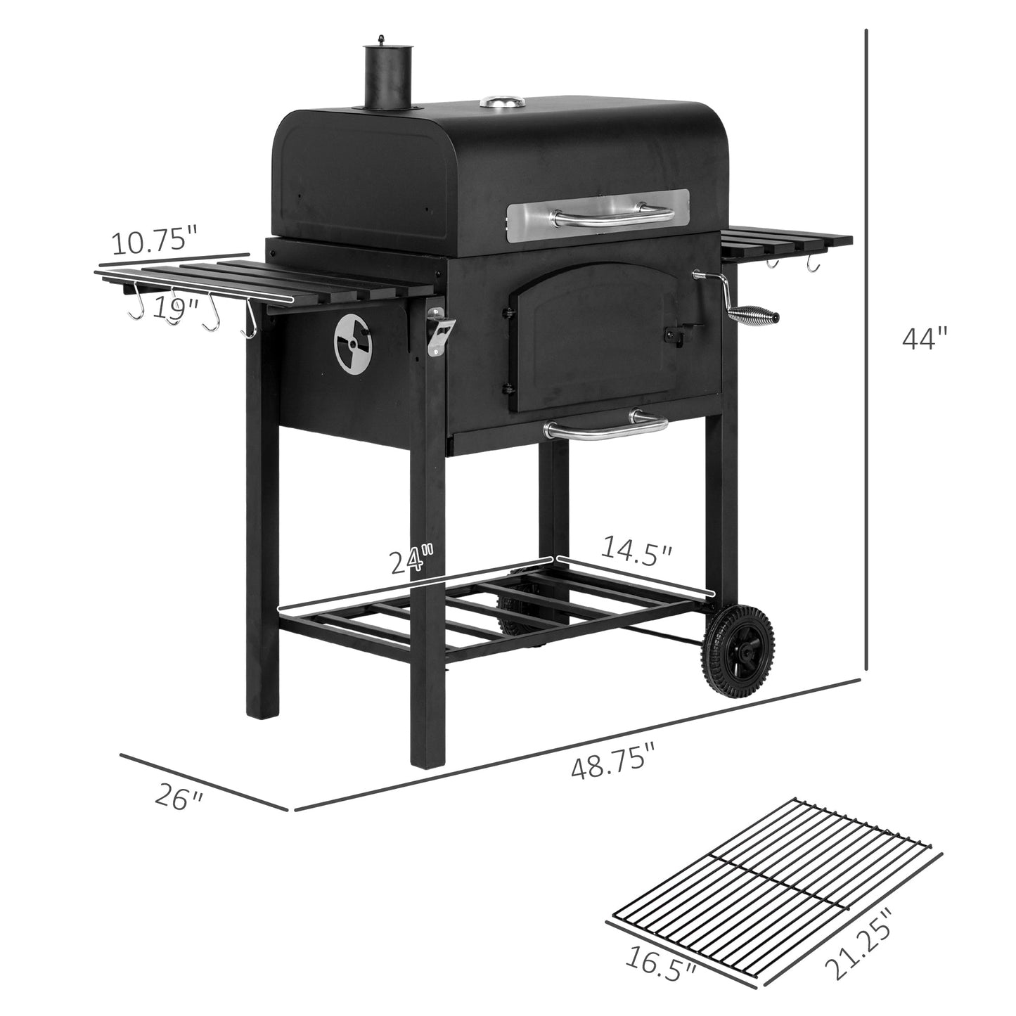 Outsunny Charcoal BBQ Grill