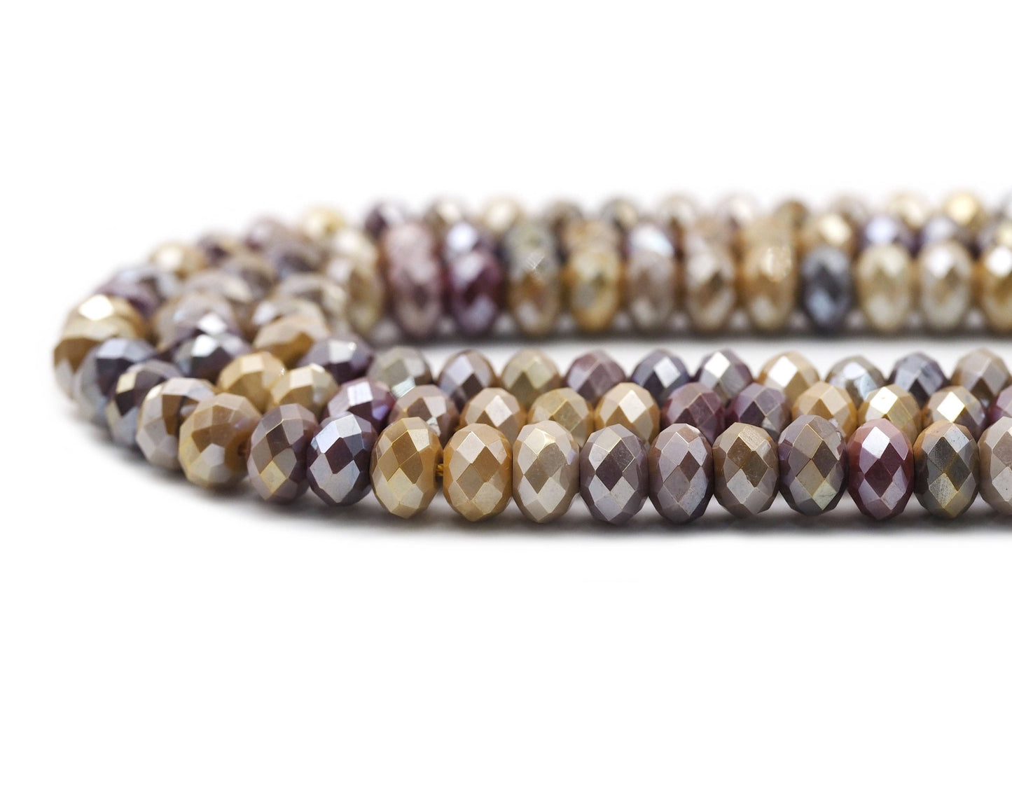 Mystic Genuine Mookaite Rondelle Faceted Beads, Sku#UA262