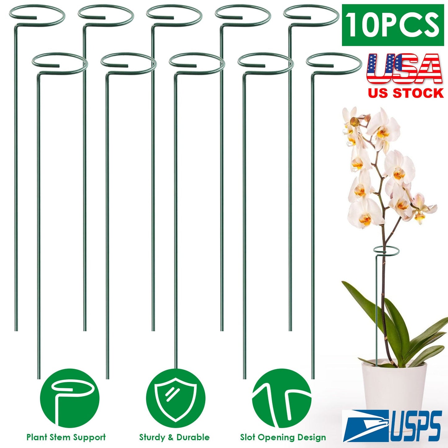 Garden Plant Support Stakes for Single Stem