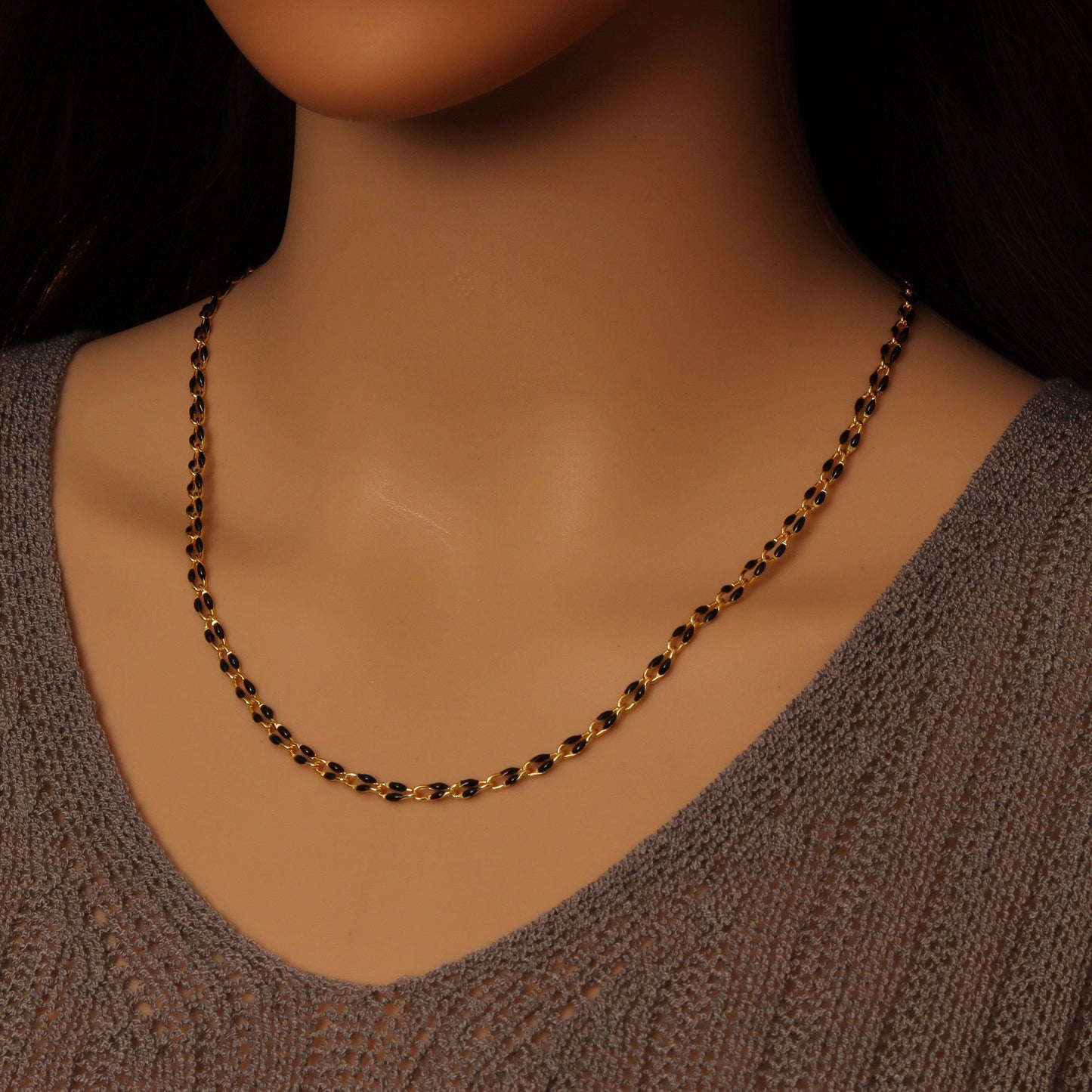 Dainty white enamel Chain by Yard/Necklace,sku#HX01