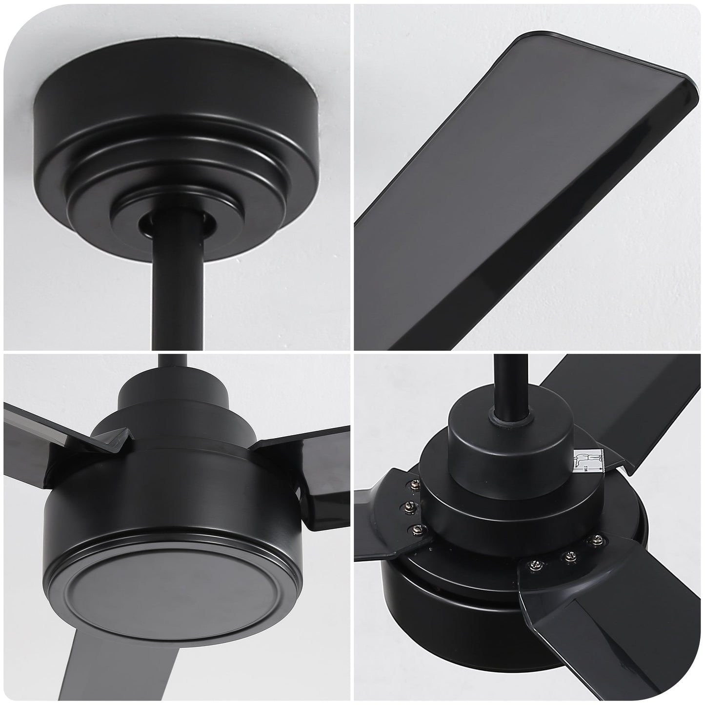 52" Outdoor Ceiling Fan Without Light - 3 ABS Blades