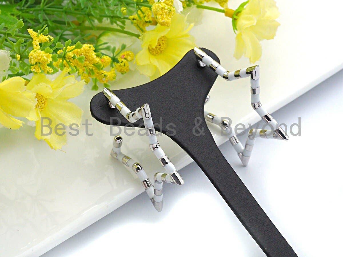 Enamel CZ Five Point Star Shape Stud Earring, Sku#J136
