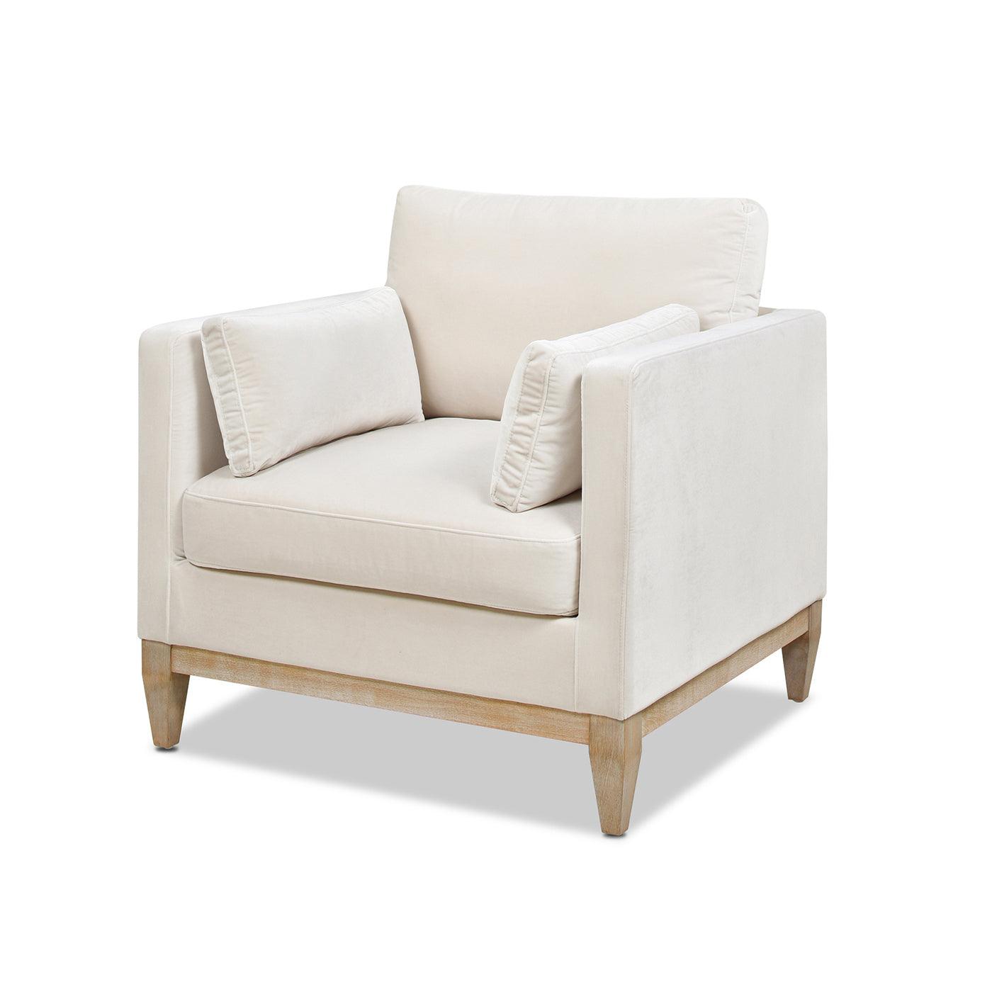 Knox 36" Modern Farmhouse Arm Chair in French Velvet
