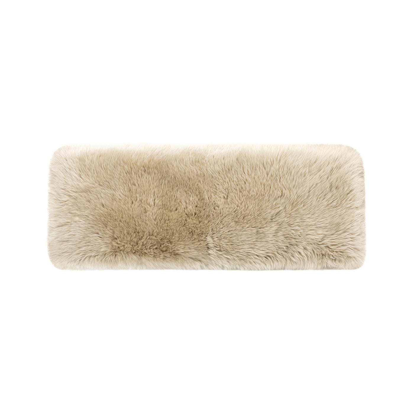 Leda 49" Sheepskin Fur Rectangular Accent Bench