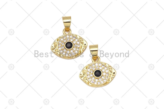 CZ  Evil Eye Charm, Sku#LK543