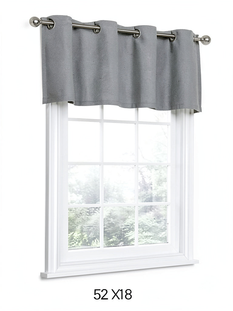 Eclipse Nadya Grommet-Top Valance, 52 X18