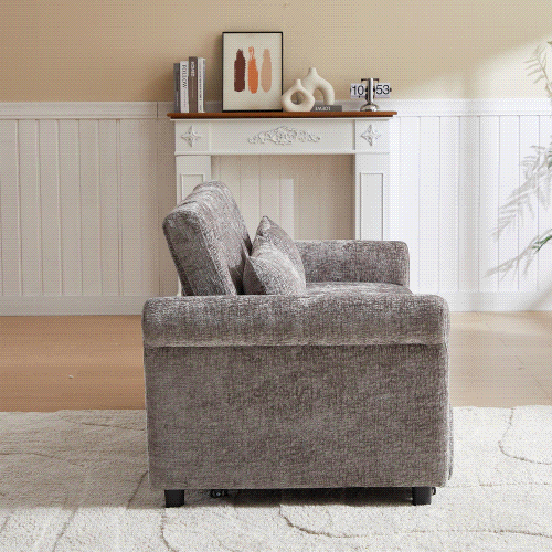 58.27 Inch 3-in-1 Loveseat Sofa Bed
