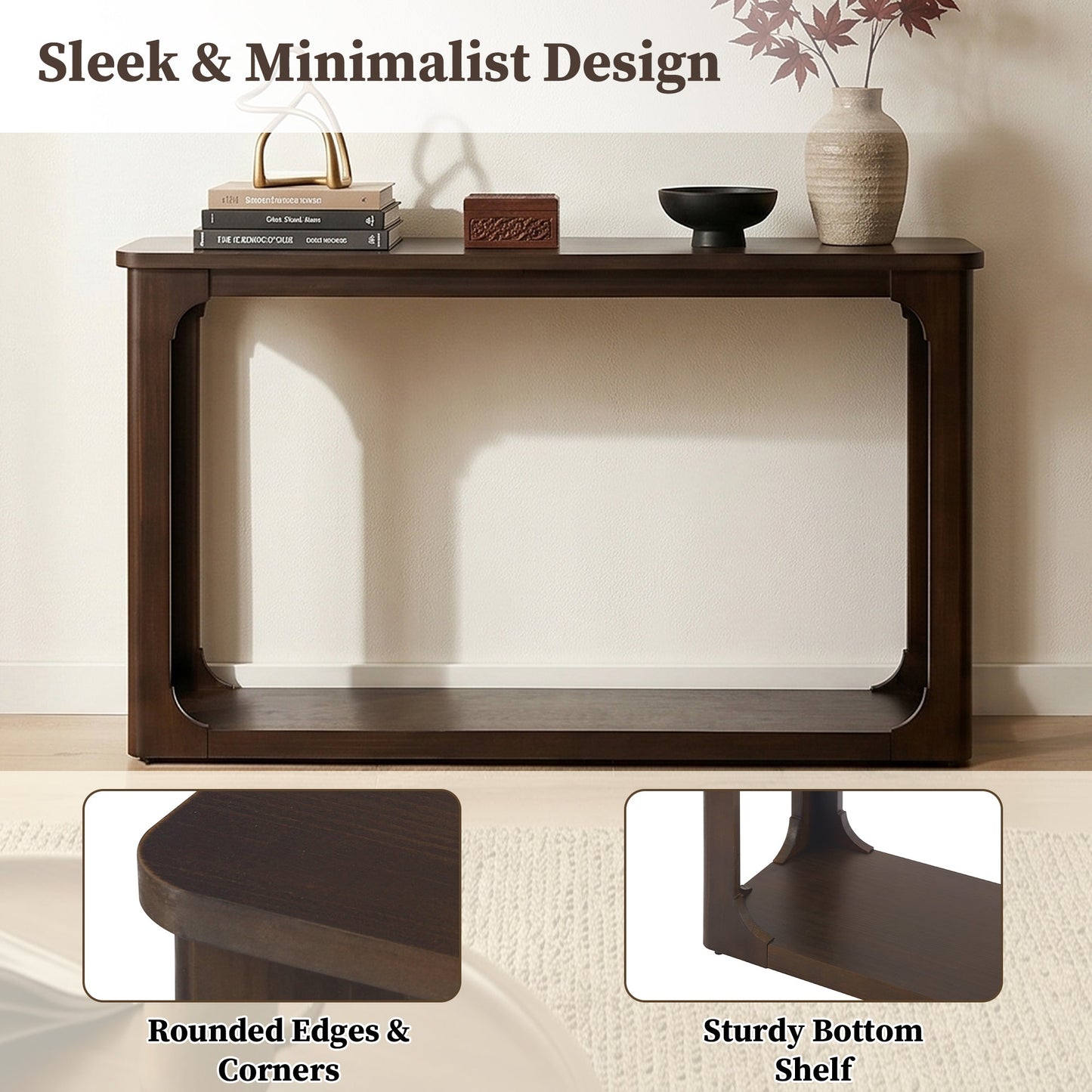 55" Sleek Minimalist Console Table