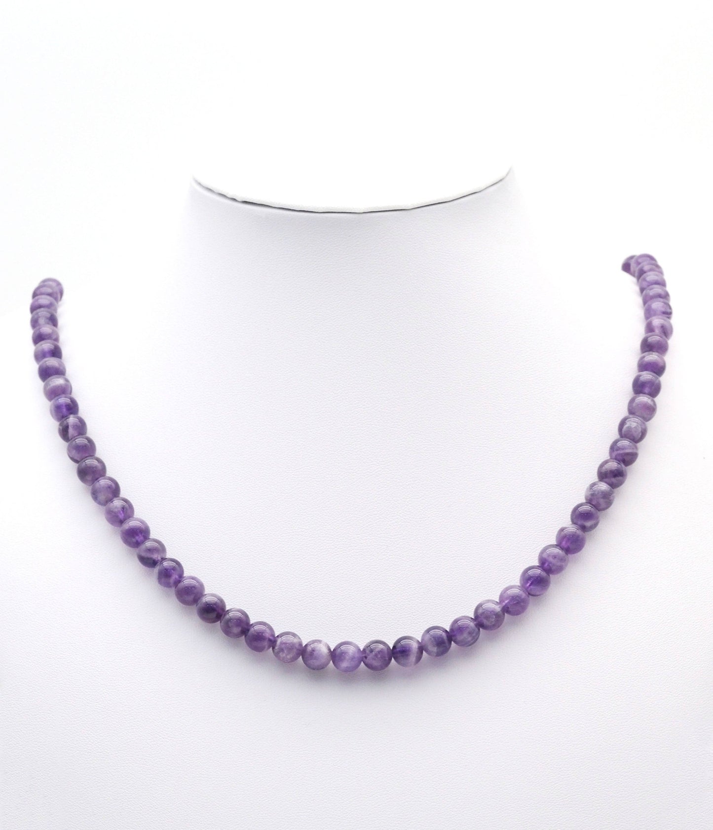 High Quality Genuine Dog Teeth Amethyst Round Smooth Beads,