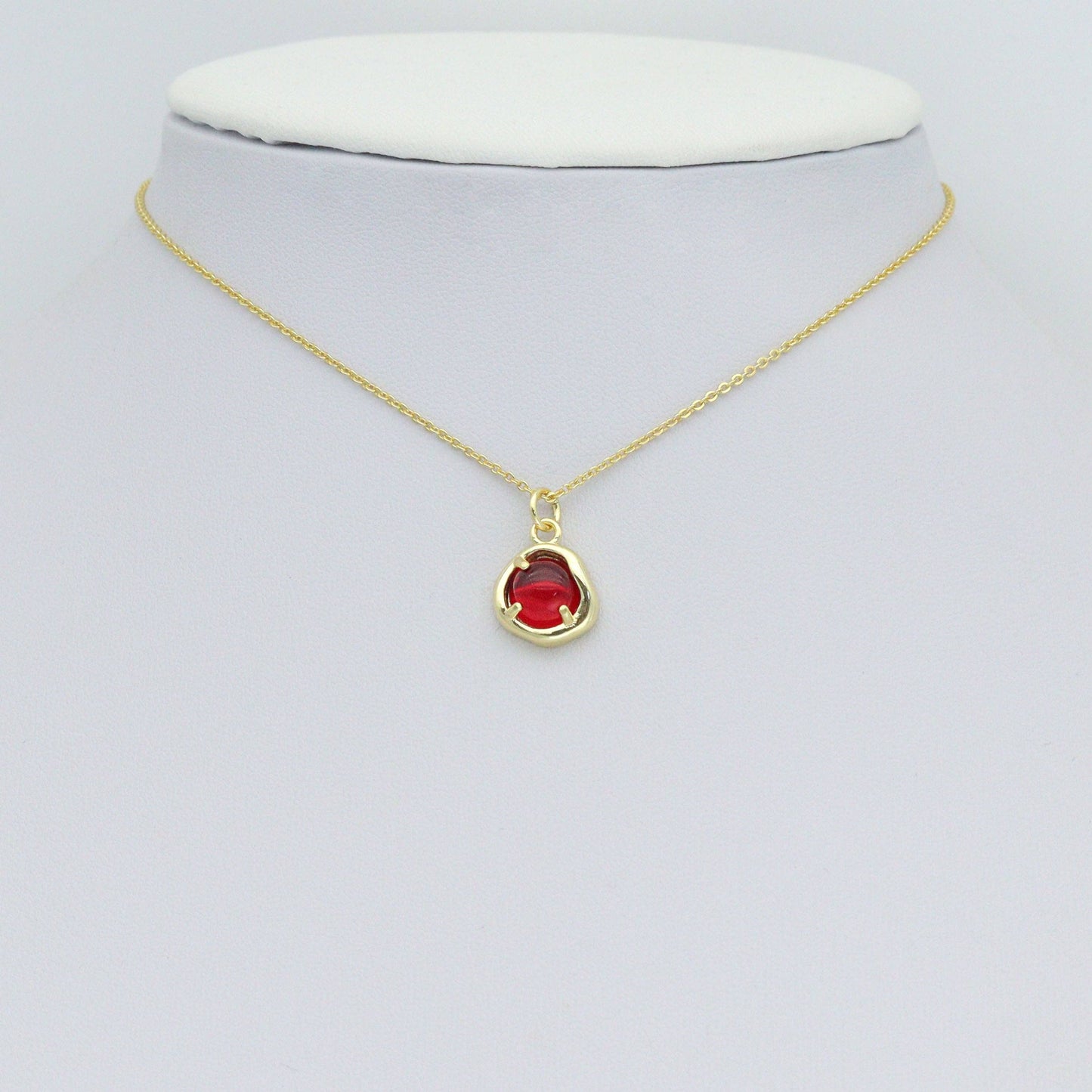 Various Color Stone Round Shape Charm Pendant,Sku#LD736