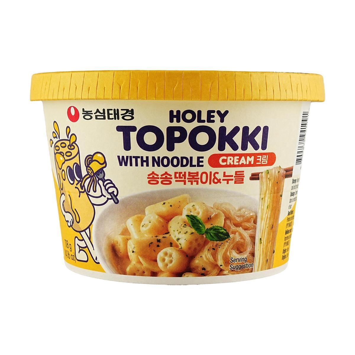 Holey Topokki Cream Sauce Flavor With Glass Noodle