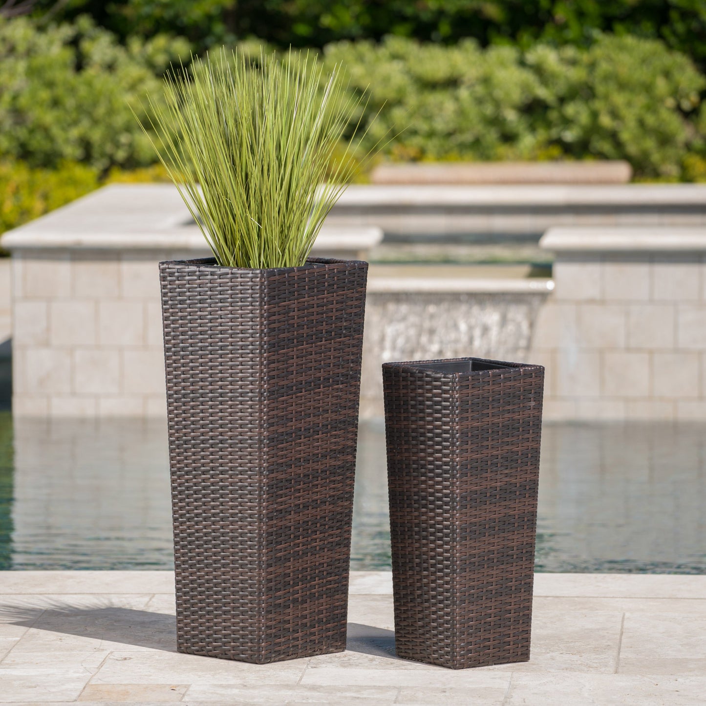Rattan Flower Pot Set