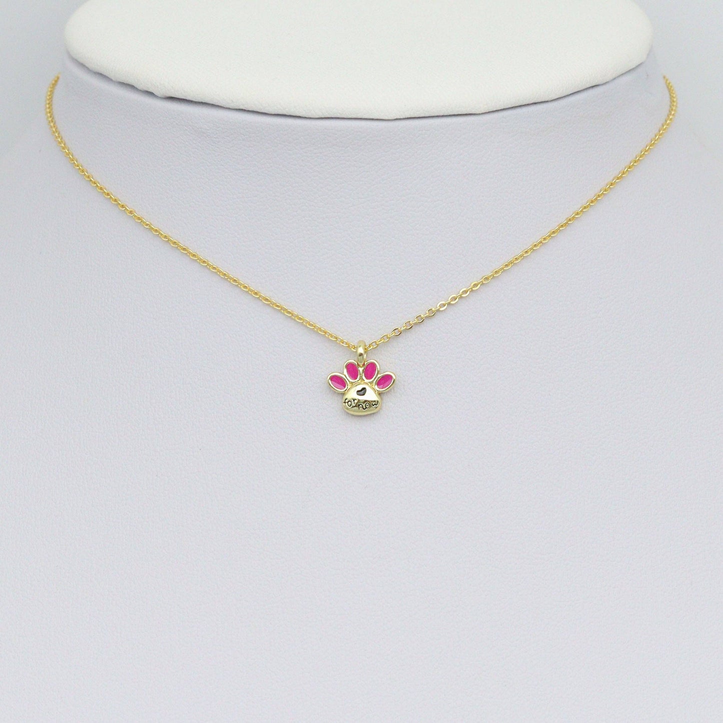 Hot Pink Enamel claw Charm Pendant, Sku#LK1081