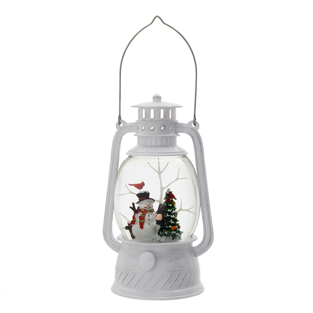 Christmas Lighted White Spinning Lantern