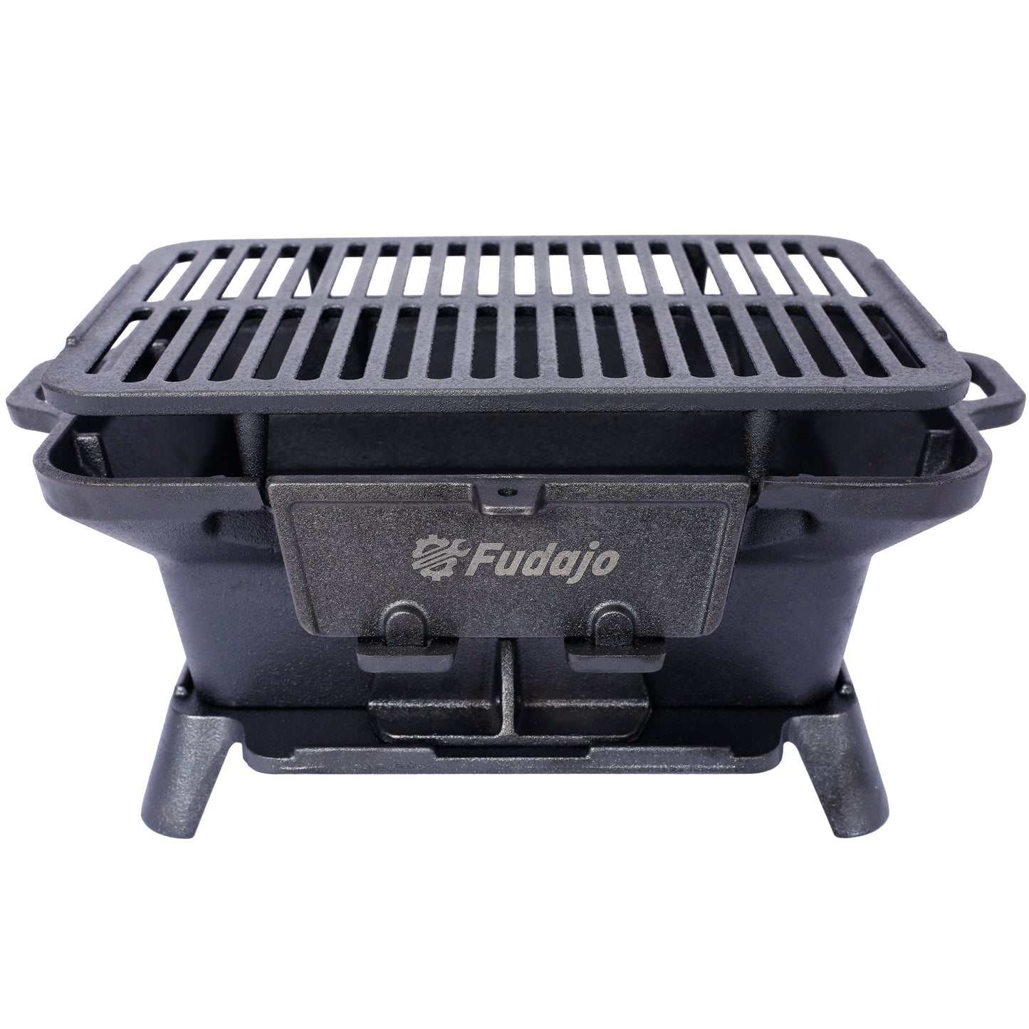 Oval Cast Iron Grill - Portable Outdoor Cooking