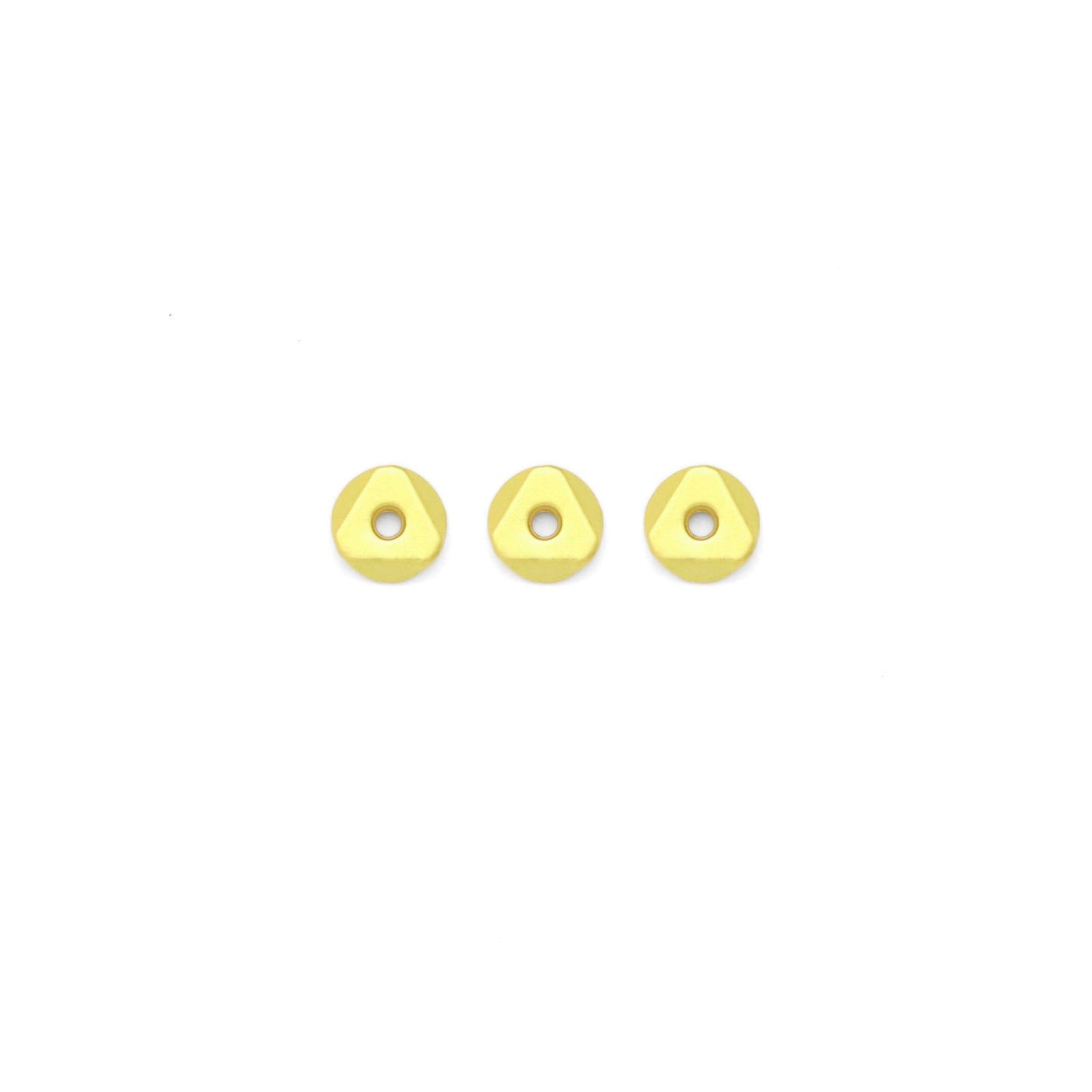 Matte Brushed Gold Flat Geometry Shape Spacer Beads, Sku#A202