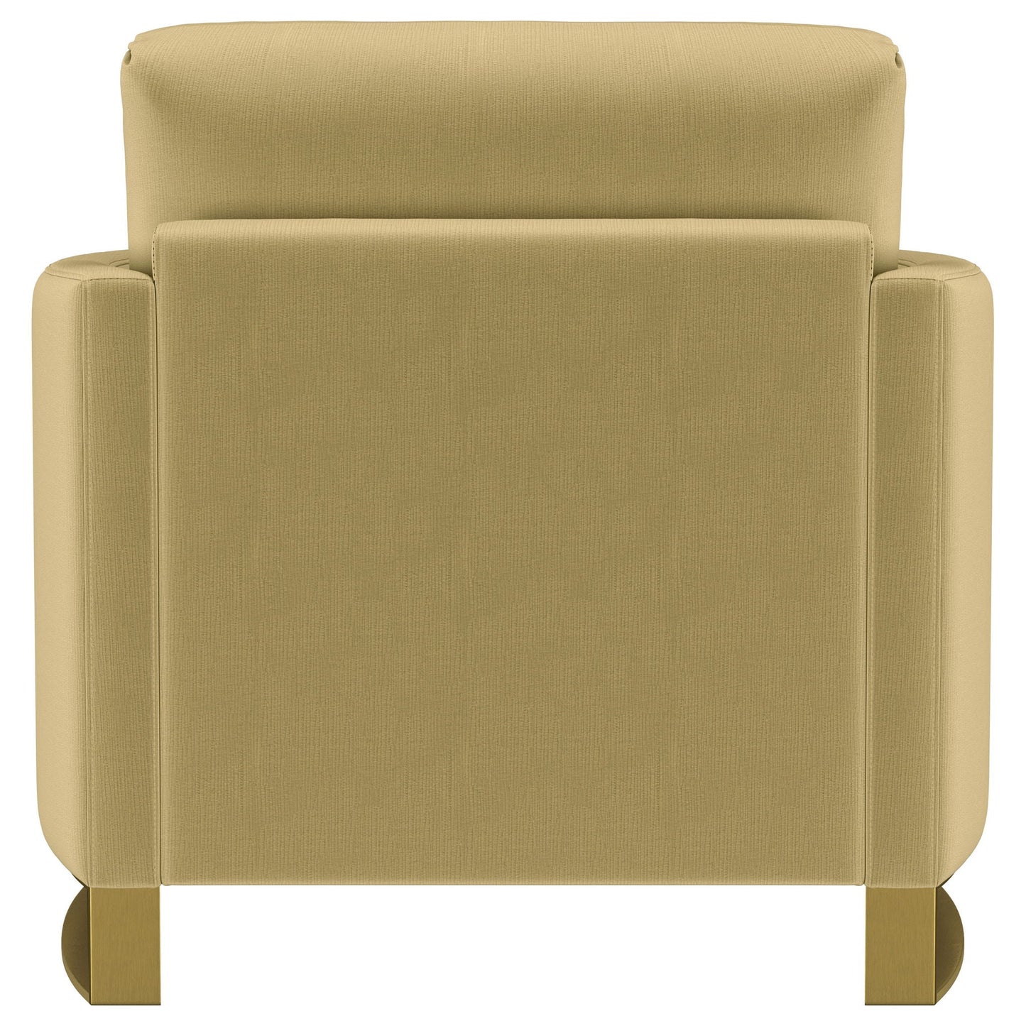 Corliss Upholstered Curved Track Arm Chair Camel