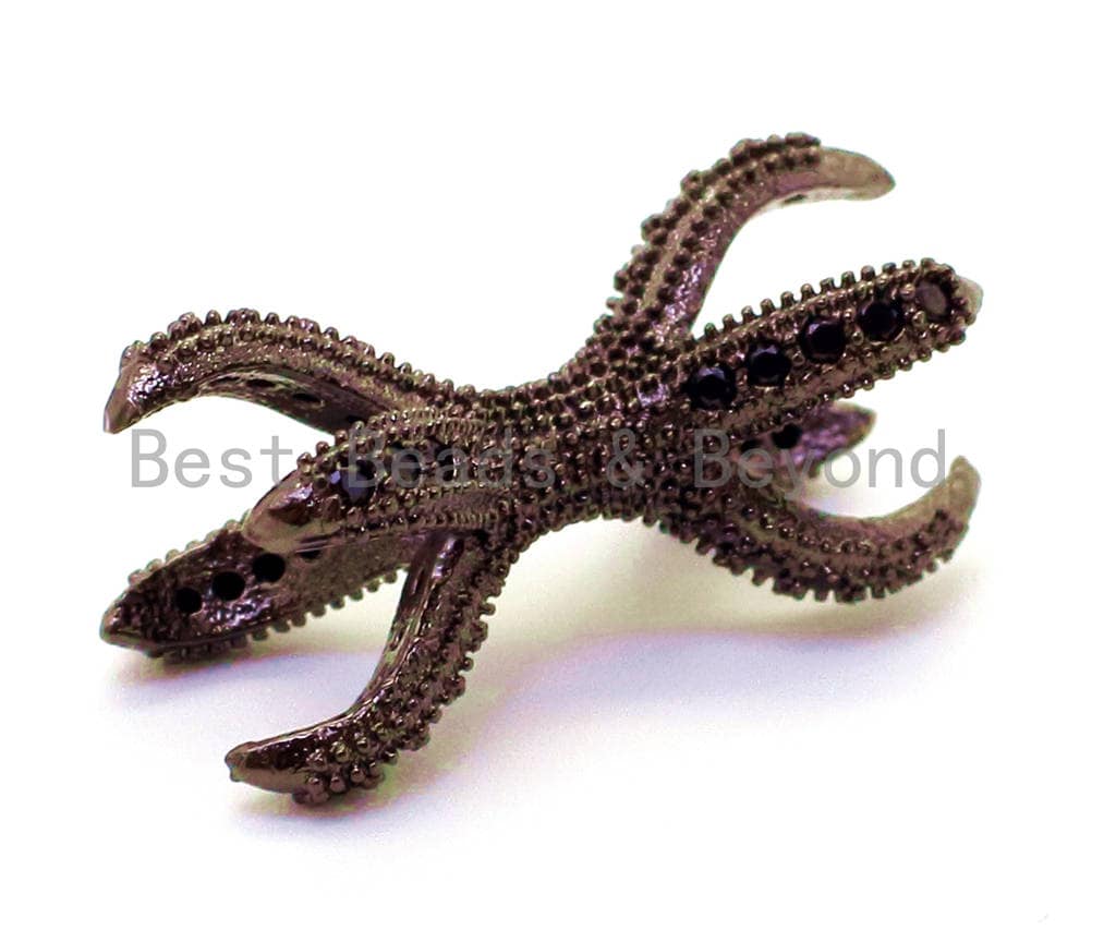 Black CZ Micro Pave Eagle Claw Connector Beads, Game Of Thrones Jewelry, Bracelet Charm, Dragon claw, 10x24mm, sku#G162