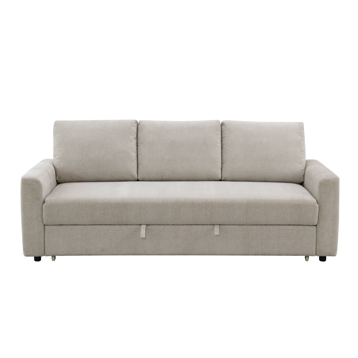 Leira - Linen Pull Out Sleeper Sofa - Beige